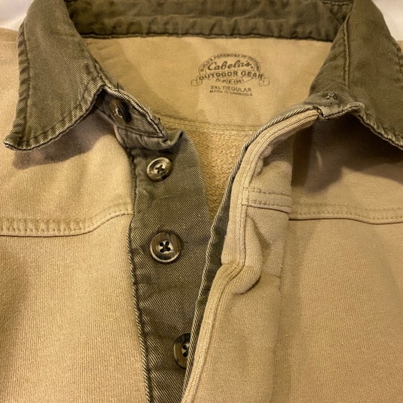 Cabelas pullover Henley sweater - Picture 2 of 2